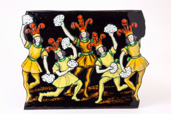 Giuseppe Maretto : Grande placca smaltata in metallo  - Asta Arti Decorative del XX secolo - Associazione Nazionale - Case d'Asta italiane