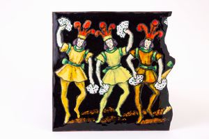 Giuseppe Maretto : Grande placca smaltata in metallo  - Asta Arti Decorative del XX secolo - Associazione Nazionale - Case d'Asta italiane