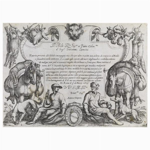 Antonio Tempesta  - Asta STAMPE E DISEGNI DAL XV AL XIX SECOLO - Associazione Nazionale - Case d'Asta italiane