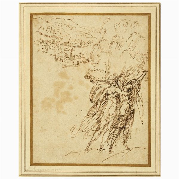 Attribuito a Jacopo Zanguidi detto il Bertoja  - Asta STAMPE E DISEGNI DAL XV AL XIX SECOLO - Associazione Nazionale - Case d'Asta italiane