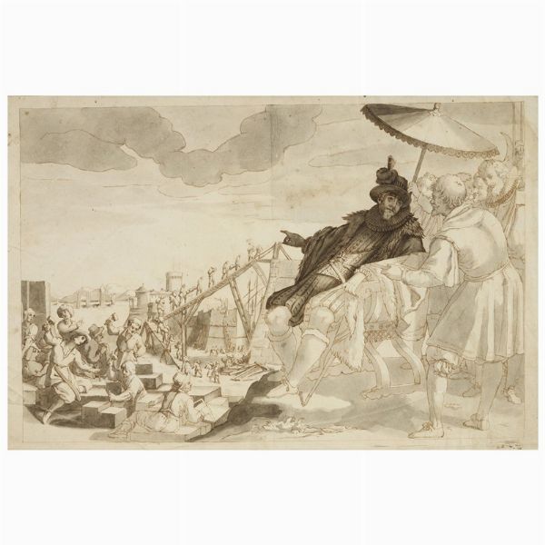 Attribuito a Antonio Tempesta  - Asta STAMPE E DISEGNI DAL XV AL XIX SECOLO - Associazione Nazionale - Case d'Asta italiane