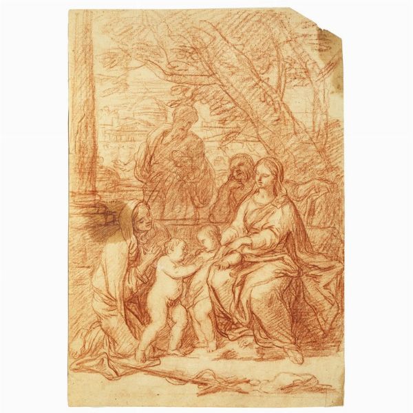 Scuola romana, inizio sec. XVIII  - Asta STAMPE E DISEGNI DAL XV AL XIX SECOLO - Associazione Nazionale - Case d'Asta italiane