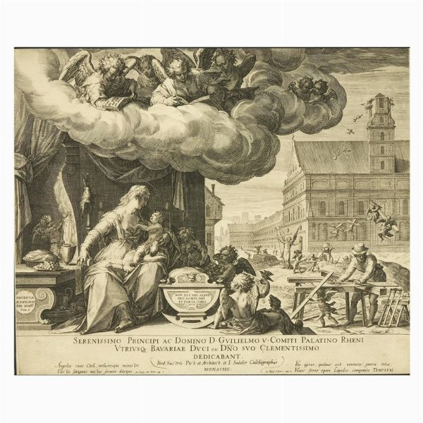 Johann Sadeler I da Friedrich Sustris  - Asta STAMPE E DISEGNI DAL XV AL XIX SECOLO - Associazione Nazionale - Case d'Asta italiane