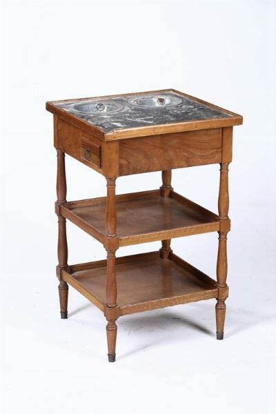 Tavolino rinfrescatoio in stile direttorio, XIX secolo  - Asta Antiquariato - Associazione Nazionale - Case d'Asta italiane