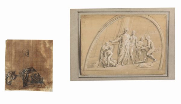 Lotto di due disegni, XVIII-XIX secolo  - Asta Antiquariato - Associazione Nazionale - Case d'Asta italiane