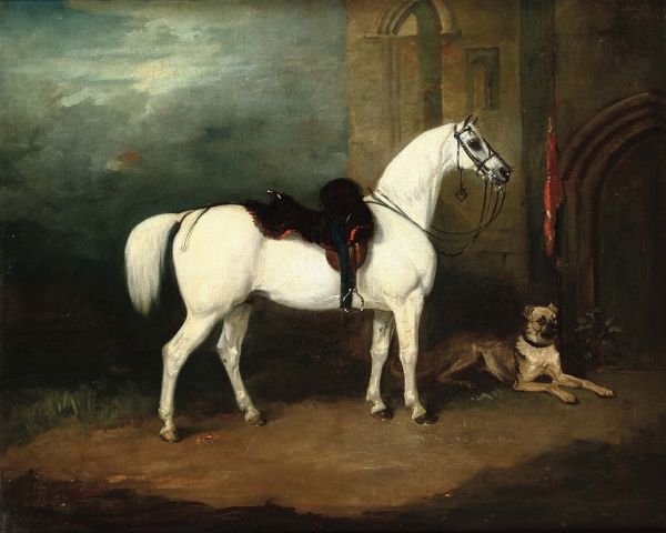 Charger with a dog, 1841  - Asta Antiquariato - Associazione Nazionale - Case d'Asta italiane