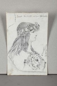 Sarah Bernhardt nell'opera Cleopatra  - Asta Antiquariato - Associazione Nazionale - Case d'Asta italiane