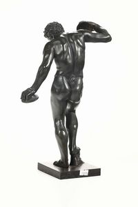 Statua in bronzo raffigurante nudo maschile, XIX secolo  - Asta Antiquariato - Associazione Nazionale - Case d'Asta italiane