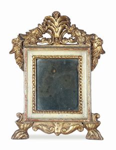 Coppia di cartagloria in legno intagliato, laccato e dorato, XVIII secolo  - Asta Antiquariato - Associazione Nazionale - Case d'Asta italiane