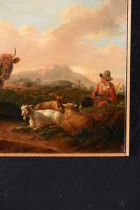 Paesaggio con pastore ed armenti Paesaggio con pastore ed armenti  - Asta Antiquariato - Associazione Nazionale - Case d'Asta italiane