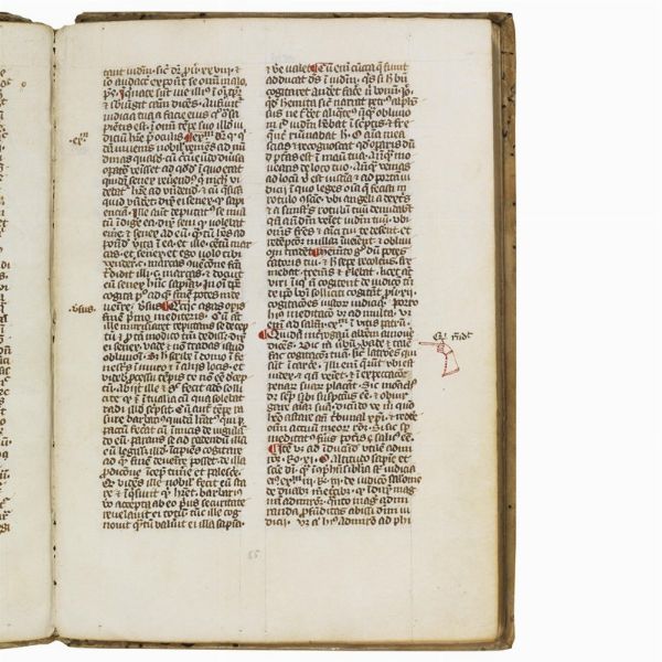 (Manoscritto)   HUMBERTUS DE ROMANIS (ca. 1200-1277).   De dono timoris   o   De abundantia exemplorum  . [Italia, XIV secolo].  - Asta LIBRI, MANOSCRITTI E AUTOGRAFI - Associazione Nazionale - Case d'Asta italiane