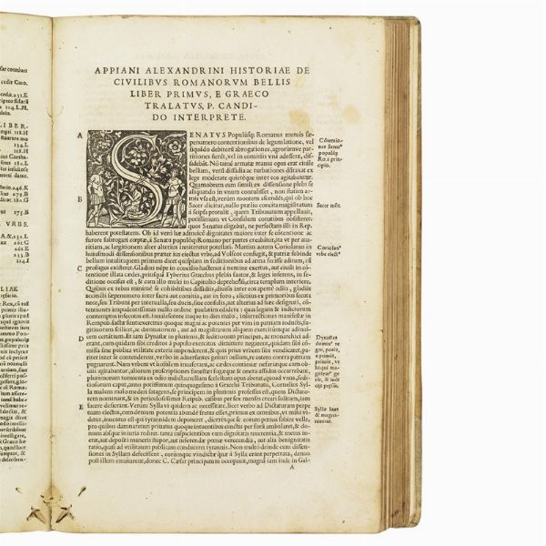 (Storia romana - Stampa)   APPIANUS.   De ciuilibus Romanorum bellis historiarum libri quinque  .   [CON:]   VELLEIO PATERCOLO.   Historiae Romanae duo volumina.   Parisiis, ex officina Michaelis Vascosani, 1538.  - Asta LIBRI, MANOSCRITTI E AUTOGRAFI - Associazione Nazionale - Case d'Asta italiane