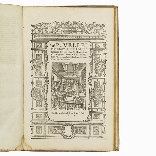 (Storia romana - Stampa)   APPIANUS.   De ciuilibus Romanorum bellis historiarum libri quinque  .   [CON:]   VELLEIO PATERCOLO.   Historiae Romanae duo volumina.   Parisiis, ex officina Michaelis Vascosani, 1538.  - Asta LIBRI, MANOSCRITTI E AUTOGRAFI - Associazione Nazionale - Case d'Asta italiane