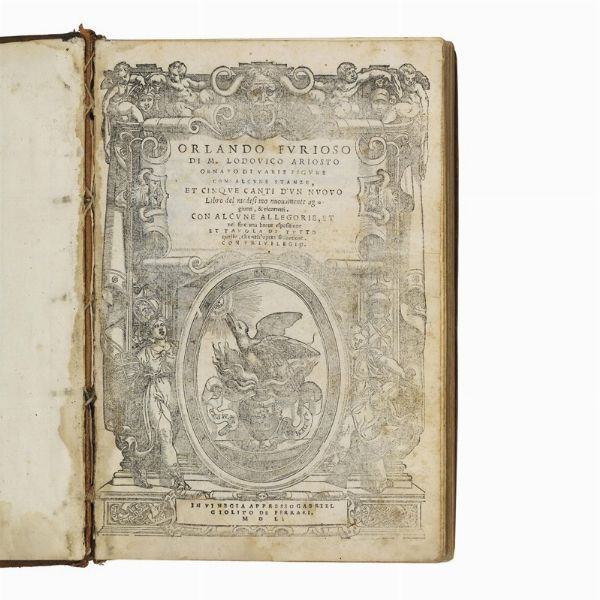 (Illustrati 500)   Ariosto, Lodovico [1474-1533]  .   Orlando Furioso.   In Vinegia, Appresso Gabriel Giolito de Ferrari, (1551).  - Asta LIBRI, MANOSCRITTI E AUTOGRAFI - Associazione Nazionale - Case d'Asta italiane