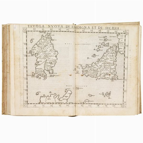 (Geografia - America - Illustrati 500)   PTOLEMAEUS, Claudius.   La geografia     …     nuouamente tradotta di greco in italiano, da Girolamo Ruscelli ... Et con nuoue & bellissime figure in istampe di rame, .... Con la carta da nauicare, & col modo d’intenderla, & d’adoperarla  . In Venetia, appresso Vincenzo Valgrisi, 1561.  - Asta LIBRI, MANOSCRITTI E AUTOGRAFI - Associazione Nazionale - Case d'Asta italiane