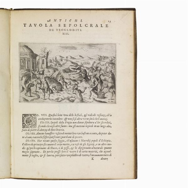 (Illustrati 500)   PORCACCHI, Tommaso.   Funerali antichi di diversi popoli, et nationi  . In Venetia, (appresso Simon Galignani de Karera), 1574.  - Asta LIBRI, MANOSCRITTI E AUTOGRAFI - Associazione Nazionale - Case d'Asta italiane