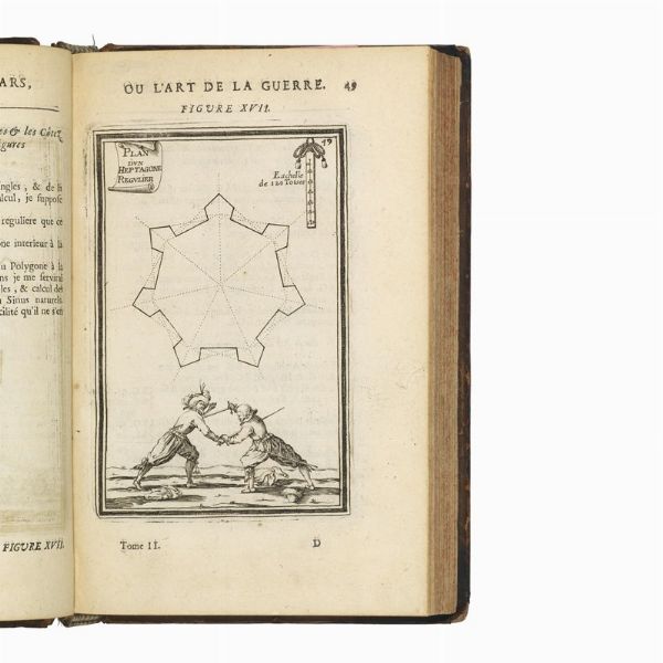 (Arte militare - Illustrati 600)   MANESSON-MALLET, Alain.   Les travaux de Mars, ou L’art de la guerre. Ouvrage enrichi de plus de quatre cens planches gravée en taille-douce.   Tome premier [- troisième]. A Paris, Denys Thierry, 1684-1685.  - Asta LIBRI, MANOSCRITTI E AUTOGRAFI - Associazione Nazionale - Case d'Asta italiane