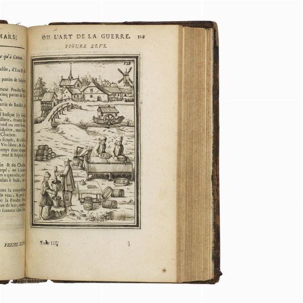 (Arte militare - Illustrati 600)   MANESSON-MALLET, Alain.   Les travaux de Mars, ou L’art de la guerre. Ouvrage enrichi de plus de quatre cens planches gravée en taille-douce.   Tome premier [- troisième]. A Paris, Denys Thierry, 1684-1685.  - Asta LIBRI, MANOSCRITTI E AUTOGRAFI - Associazione Nazionale - Case d'Asta italiane