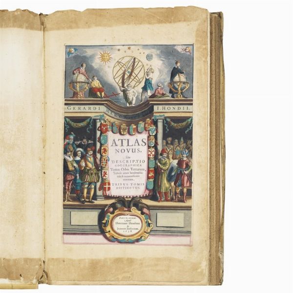 (Atlante - Illustrati 600)   MERCATOR, Gerardì - HONDIUS, Jodocus.   Atlas novus, sive descriptio geographica totius orbis terrarum.   Amstelodami, apud Ioannem Ianssonium, & Henricum Hondium, 1638.   [CON:]     Gerardi Mercāoris et I. Hondii Appendix novi Atlantis, continens regiones & provincias permultas Galliæ, Germaniæ, Belgii, Italiæ, Hispaniæ, Asiæ, Africæ, Americæ &c.   Amstelodami, sumptibus Henrici Hondii, 1637.  - Asta LIBRI, MANOSCRITTI E AUTOGRAFI - Associazione Nazionale - Case d'Asta italiane