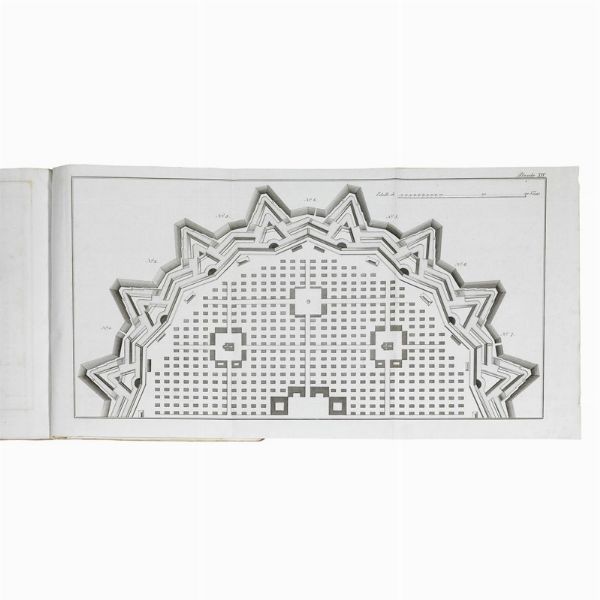 (Fortificazioni)   D’ARENBERG, Ernest.   L’art de la fortification appliqué a la défense des places de guerre d’un diamètre de six cents toises et au-dessus, par lequel on donne les moyens d’augmenter considérablement la force de résistance.   A Vienne, (Imprimerie d’Antoine Strauss), 1824.  - Asta LIBRI, MANOSCRITTI E AUTOGRAFI - Associazione Nazionale - Case d'Asta italiane
