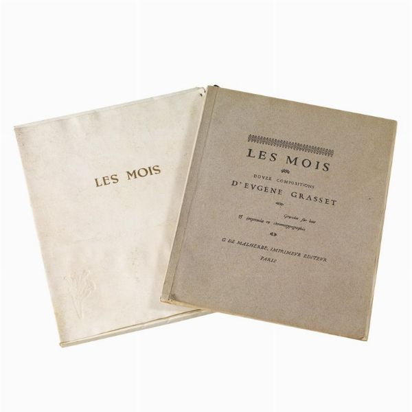 (Art Nouveau - Illustrati 900)   GRASSET, Eugène.   Les Mois. Douze Compositions D’Eugène Grasset. Gravées sur bois & imprimées en chromotypognraphie.   Paris, G. De Malherbe, [1895 o 1896].  - Asta LIBRI, MANOSCRITTI E AUTOGRAFI - Associazione Nazionale - Case d'Asta italiane