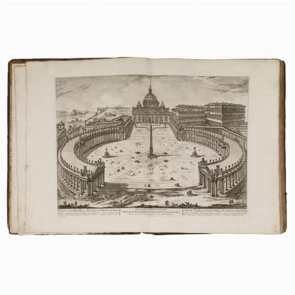 (Roma - Architettura - Illustrati 700)   BARBAULT, Jean.     Les plus beaux édifices de Rome moderne, ou recueil des plus belles vues des principales églises, places, palais, fontaines, etc. qui sont dans Rome.   A Rome, chez Bouchard & Gravier Libraires françois … de l’imprimerie de Komarek, 1763.  - Asta LIBRI, MANOSCRITTI E AUTOGRAFI - Associazione Nazionale - Case d'Asta italiane
