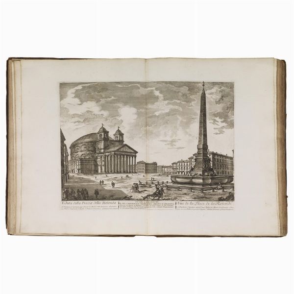 (Roma - Architettura - Illustrati 700)   BARBAULT, Jean.     Les plus beaux édifices de Rome moderne, ou recueil des plus belles vues des principales églises, places, palais, fontaines, etc. qui sont dans Rome.   A Rome, chez Bouchard & Gravier Libraires françois … de l’imprimerie de Komarek, 1763.  - Asta LIBRI, MANOSCRITTI E AUTOGRAFI - Associazione Nazionale - Case d'Asta italiane