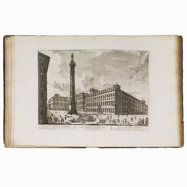 (Roma - Architettura - Illustrati 700)   BARBAULT, Jean.     Les plus beaux édifices de Rome moderne, ou recueil des plus belles vues des principales églises, places, palais, fontaines, etc. qui sont dans Rome.   A Rome, chez Bouchard & Gravier Libraires françois … de l’imprimerie de Komarek, 1763.  - Asta LIBRI, MANOSCRITTI E AUTOGRAFI - Associazione Nazionale - Case d'Asta italiane