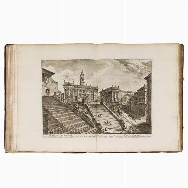 (Roma - Architettura - Illustrati 700)   BARBAULT, Jean.     Les plus beaux édifices de Rome moderne, ou recueil des plus belles vues des principales églises, places, palais, fontaines, etc. qui sont dans Rome.   A Rome, chez Bouchard & Gravier Libraires françois … de l’imprimerie de Komarek, 1763.  - Asta LIBRI, MANOSCRITTI E AUTOGRAFI - Associazione Nazionale - Case d'Asta italiane