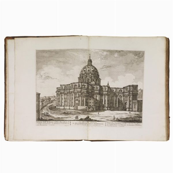 (Roma - Architettura - Illustrati 700)   BARBAULT, Jean.     Les plus beaux édifices de Rome moderne, ou recueil des plus belles vues des principales églises, places, palais, fontaines, etc. qui sont dans Rome.   A Rome, chez Bouchard & Gravier Libraires françois … de l’imprimerie de Komarek, 1763.  - Asta LIBRI, MANOSCRITTI E AUTOGRAFI - Associazione Nazionale - Case d'Asta italiane