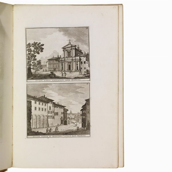 (Roma - Vedute - Illustrati 700)   MAGNAN, Dominique.   La ville de Rome ou description abregée de cette superbe ville, divisée en quatre volumes et ornée de 425 planches en taille douce. Tome 1. [-4].   A Rome, Archange Casaletti, chez Venan. Monaldini, Bouchard et Gravier, Gregoire Settari, 1778.  - Asta LIBRI, MANOSCRITTI E AUTOGRAFI - Associazione Nazionale - Case d'Asta italiane