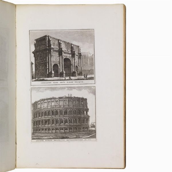 (Roma - Vedute - Illustrati 700)   MAGNAN, Dominique.   La ville de Rome ou description abregée de cette superbe ville, divisée en quatre volumes et ornée de 425 planches en taille douce. Tome 1. [-4].   A Rome, Archange Casaletti, chez Venan. Monaldini, Bouchard et Gravier, Gregoire Settari, 1778.  - Asta LIBRI, MANOSCRITTI E AUTOGRAFI - Associazione Nazionale - Case d'Asta italiane