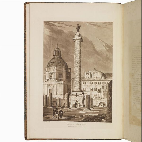 (Roma - Vedute - Illustrati 800)   ABBOTT, Henry.     Antiquities of Rome; comprising twenty-four select views of its principal ruins: illustrated by a panoramic outline of the modern city, taken from the capitol. From drawings by Henry Abbott, esq. made in the year 1818.   London, printed by John Tyler, Rathbone place; and published by Baldwin, Cradock, and Joy, Paternoster row, 1820.  - Asta LIBRI, MANOSCRITTI E AUTOGRAFI - Associazione Nazionale - Case d'Asta italiane
