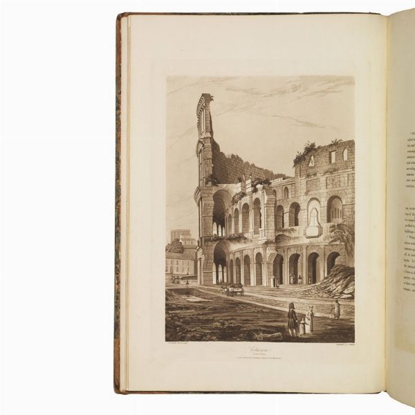 (Roma - Vedute - Illustrati 800)   ABBOTT, Henry.     Antiquities of Rome; comprising twenty-four select views of its principal ruins: illustrated by a panoramic outline of the modern city, taken from the capitol. From drawings by Henry Abbott, esq. made in the year 1818.   London, printed by John Tyler, Rathbone place; and published by Baldwin, Cradock, and Joy, Paternoster row, 1820.  - Asta LIBRI, MANOSCRITTI E AUTOGRAFI - Associazione Nazionale - Case d'Asta italiane