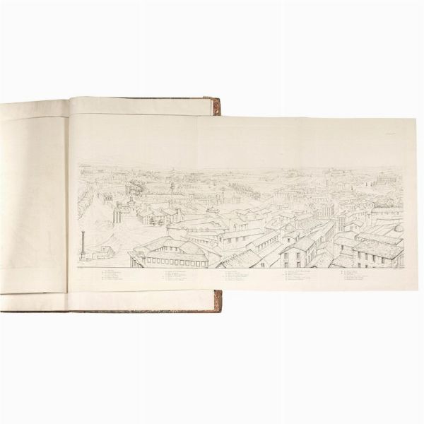 (Roma - Vedute - Illustrati 800)   ABBOTT, Henry.     Antiquities of Rome; comprising twenty-four select views of its principal ruins: illustrated by a panoramic outline of the modern city, taken from the capitol. From drawings by Henry Abbott, esq. made in the year 1818.   London, printed by John Tyler, Rathbone place; and published by Baldwin, Cradock, and Joy, Paternoster row, 1820.  - Asta LIBRI, MANOSCRITTI E AUTOGRAFI - Associazione Nazionale - Case d'Asta italiane