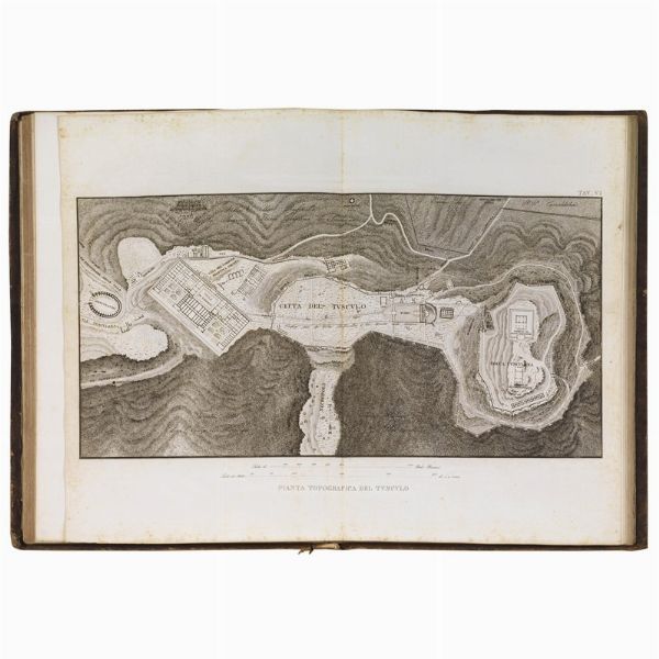 (Roma - Frascati - Illustrati 800)   CANINA, Luigi.     Descrizione dell’antico Tusculo.   Roma, dai tipi dello stesso Canina, 1841.  - Asta LIBRI, MANOSCRITTI E AUTOGRAFI - Associazione Nazionale - Case d'Asta italiane