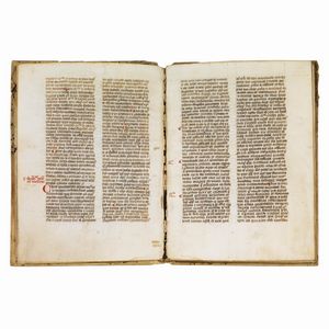 (Manoscritto)   HUMBERTUS DE ROMANIS (ca. 1200-1277).   De dono timoris   o   De abundantia exemplorum  . [Italia, XIV secolo].  - Asta LIBRI, MANOSCRITTI E AUTOGRAFI - Associazione Nazionale - Case d'Asta italiane