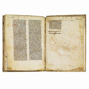 (Manoscritto)   HUMBERTUS DE ROMANIS (ca. 1200-1277).   De dono timoris   o   De abundantia exemplorum  . [Italia, XIV secolo].  - Asta LIBRI, MANOSCRITTI E AUTOGRAFI - Associazione Nazionale - Case d'Asta italiane