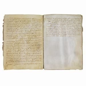 Manoscritto notarile relativo all’abbazia di San Venerio sull’isola del Tino nel comune di Porto Venere, in provincia della Spezia, Liguria, XV secolo.  - Asta LIBRI, MANOSCRITTI E AUTOGRAFI - Associazione Nazionale - Case d'Asta italiane