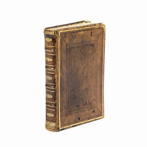 (Libro d’ore - Illustrati 500)   Hore diuine virginis Marie secundum vsum Romanum cum alijs multis folio sequenti notatis vna cum figuris Apocalipsis & destructio Hierusalem & multis figuris, Biblie insertis.   (Parisius nouiter īpressum p[er] Germano Hardouyn Librario. Cōmorante inter duas portas Palatij ad intersignium sancte margarete. Anno dñi. M.ccccc.xxxiij). [1533].  - Asta LIBRI, MANOSCRITTI E AUTOGRAFI - Associazione Nazionale - Case d'Asta italiane