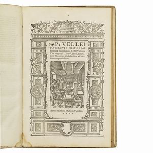 (Storia romana - Stampa)   APPIANUS.   De ciuilibus Romanorum bellis historiarum libri quinque  .   [CON:]   VELLEIO PATERCOLO.   Historiae Romanae duo volumina.   Parisiis, ex officina Michaelis Vascosani, 1538.  - Asta LIBRI, MANOSCRITTI E AUTOGRAFI - Associazione Nazionale - Case d'Asta italiane