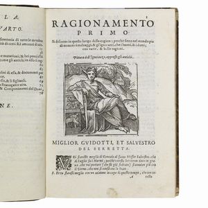 (Filosofia - Illustrati 500)   DONI, Anton Francesco.   I marmi del Doni.   In Venetia, Gio. Battista Bertoni, 1609.   [CON:]   Il Cancellieri del Doni, libro della memoria  . In Venetia, appresso i Gioliti, 1589.   [CON:]   Il Cancellieri del Doni, libro dell’eloquenza  . In Vinegia, appresso Gabriel Giolito de’ Ferrari, 1562.  - Asta LIBRI, MANOSCRITTI E AUTOGRAFI - Associazione Nazionale - Case d'Asta italiane