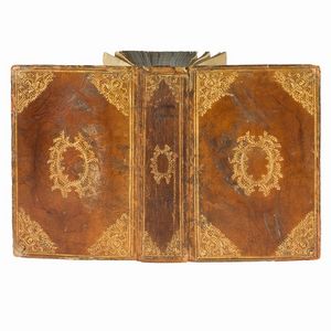 (Oracoli - Legatura - Illustrati 500)   OPSOPAEUS, Johannes - SCALIGER, Joseph Juste. Sibylliakoi kresmoi, hoc est Sybillina oracula. Parisijs, [Jacques Dupuy], 1599.  - Asta LIBRI, MANOSCRITTI E AUTOGRAFI - Associazione Nazionale - Case d'Asta italiane