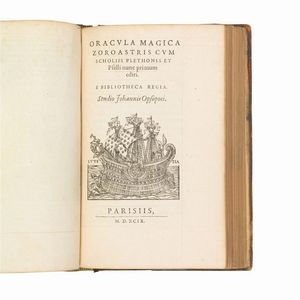 (Oracoli - Legatura - Illustrati 500)   OPSOPAEUS, Johannes - SCALIGER, Joseph Juste. Sibylliakoi kresmoi, hoc est Sybillina oracula. Parisijs, [Jacques Dupuy], 1599.  - Asta LIBRI, MANOSCRITTI E AUTOGRAFI - Associazione Nazionale - Case d'Asta italiane