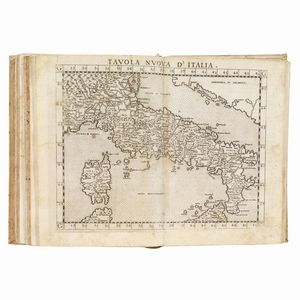 (Geografia - America - Illustrati 500)   PTOLEMAEUS, Claudius.   La geografia     …     nuouamente tradotta di greco in italiano, da Girolamo Ruscelli ... Et con nuoue & bellissime figure in istampe di rame, .... Con la carta da nauicare, & col modo d’intenderla, & d’adoperarla  . In Venetia, appresso Vincenzo Valgrisi, 1561.  - Asta LIBRI, MANOSCRITTI E AUTOGRAFI - Associazione Nazionale - Case d'Asta italiane