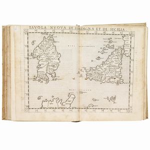 (Geografia - America - Illustrati 500)   PTOLEMAEUS, Claudius.   La geografia     …     nuouamente tradotta di greco in italiano, da Girolamo Ruscelli ... Et con nuoue & bellissime figure in istampe di rame, .... Con la carta da nauicare, & col modo d’intenderla, & d’adoperarla  . In Venetia, appresso Vincenzo Valgrisi, 1561.  - Asta LIBRI, MANOSCRITTI E AUTOGRAFI - Associazione Nazionale - Case d'Asta italiane