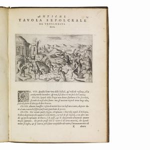 (Illustrati 500)   PORCACCHI, Tommaso.   Funerali antichi di diversi popoli, et nationi  . In Venetia, (appresso Simon Galignani de Karera), 1574.  - Asta LIBRI, MANOSCRITTI E AUTOGRAFI - Associazione Nazionale - Case d'Asta italiane