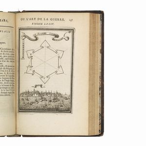 (Arte militare - Illustrati 600)   MANESSON-MALLET, Alain.   Les travaux de Mars, ou L’art de la guerre. Ouvrage enrichi de plus de quatre cens planches gravée en taille-douce.   Tome premier [- troisième]. A Paris, Denys Thierry, 1684-1685.  - Asta LIBRI, MANOSCRITTI E AUTOGRAFI - Associazione Nazionale - Case d'Asta italiane