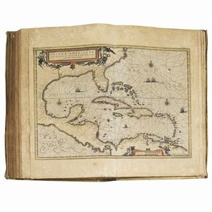(Atlante - Illustrati 600)   MERCATOR, Gerardì - HONDIUS, Jodocus.   Atlas novus, sive descriptio geographica totius orbis terrarum.   Amstelodami, apud Ioannem Ianssonium, & Henricum Hondium, 1638.   [CON:]     Gerardi Mercāoris et I. Hondii Appendix novi Atlantis, continens regiones & provincias permultas Galliæ, Germaniæ, Belgii, Italiæ, Hispaniæ, Asiæ, Africæ, Americæ &c.   Amstelodami, sumptibus Henrici Hondii, 1637.  - Asta LIBRI, MANOSCRITTI E AUTOGRAFI - Associazione Nazionale - Case d'Asta italiane