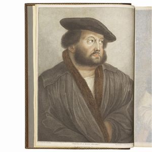 (Inghilterra - Illustrati 700)   HOLBEIN, Hans.   Imitations of Original Drawings by Hans Holbein in the Collection of His Majesty, for the Portraits of Illustrious Persons of the Court of Henry VIII. With Biographical Tracts.   London, Printed by W. Bulmer and Co., 1792 [- 1800].  - Asta LIBRI, MANOSCRITTI E AUTOGRAFI - Associazione Nazionale - Case d'Asta italiane
